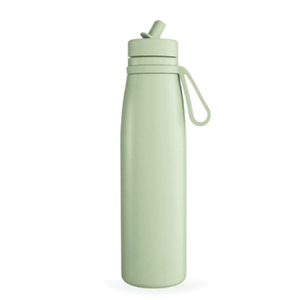 500ml Green Stainless Steel Water Bottle with Straw Cap