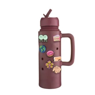 700ml Rosewood Epic Stainless Steel Water Bottle with Internal Straw